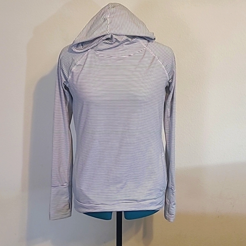 Gap fit Breathe long sleeve stripe scuba hoodie